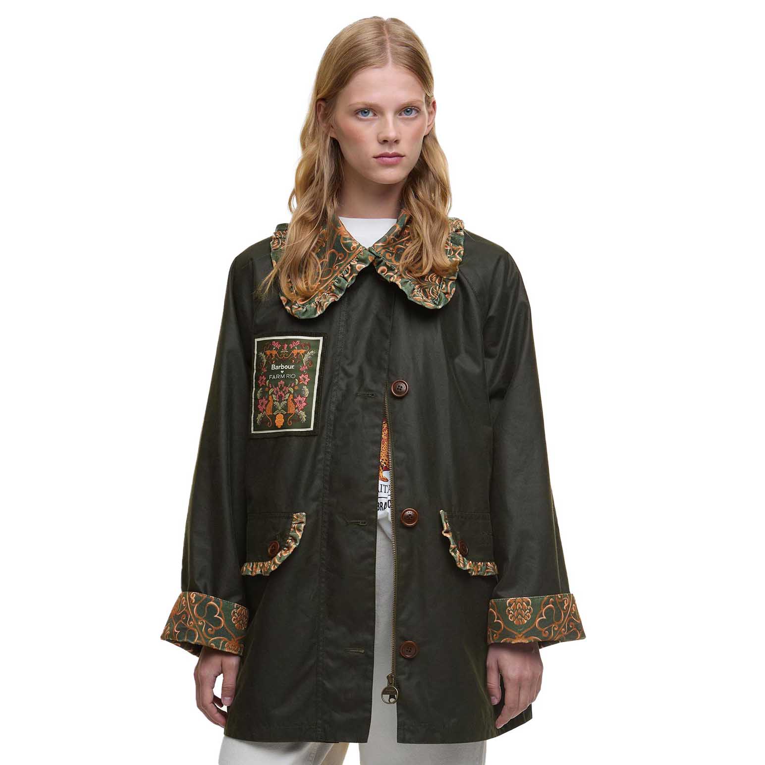 Barbour X FARM Rio Maria-Clara Wax Jacket